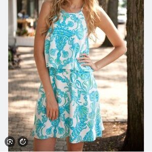 Lilly Pulitzer Whistler Rhinestone Halter Dress, Sz 2